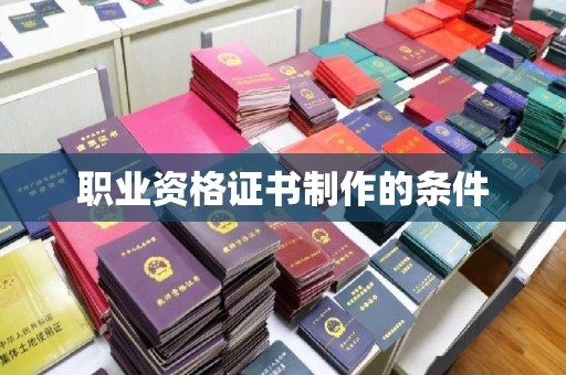 忻府职业资格证书制作的条件
