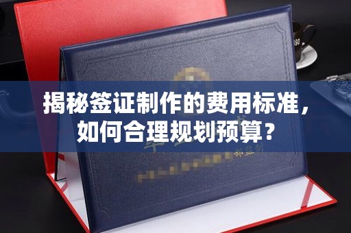 忻府揭秘签证制作的费用标准，如何合理规划预算？