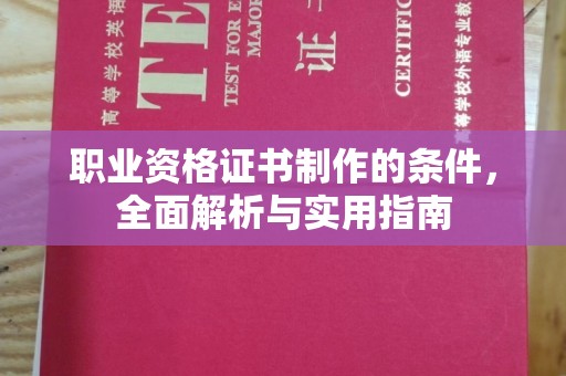 忻府职业资格证书制作的条件，全面解析与实用指南