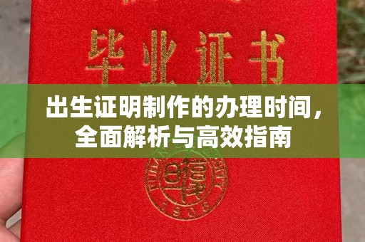 忻府出生证明制作的办理时间，全面解析与高效指南